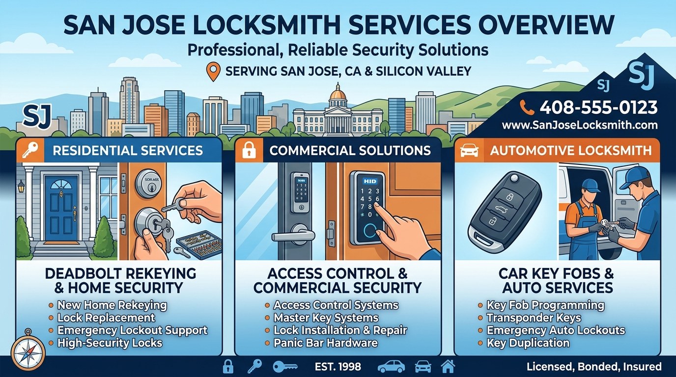 Locksmith services overview in San Jose California